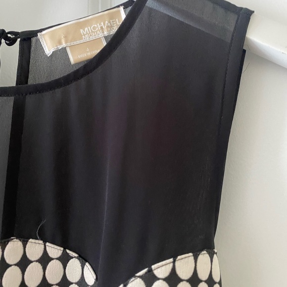 Pre-owned Michael Michael Kors Geo-Print Dress, Black/Cream, size 4 - Picture 5 of 13